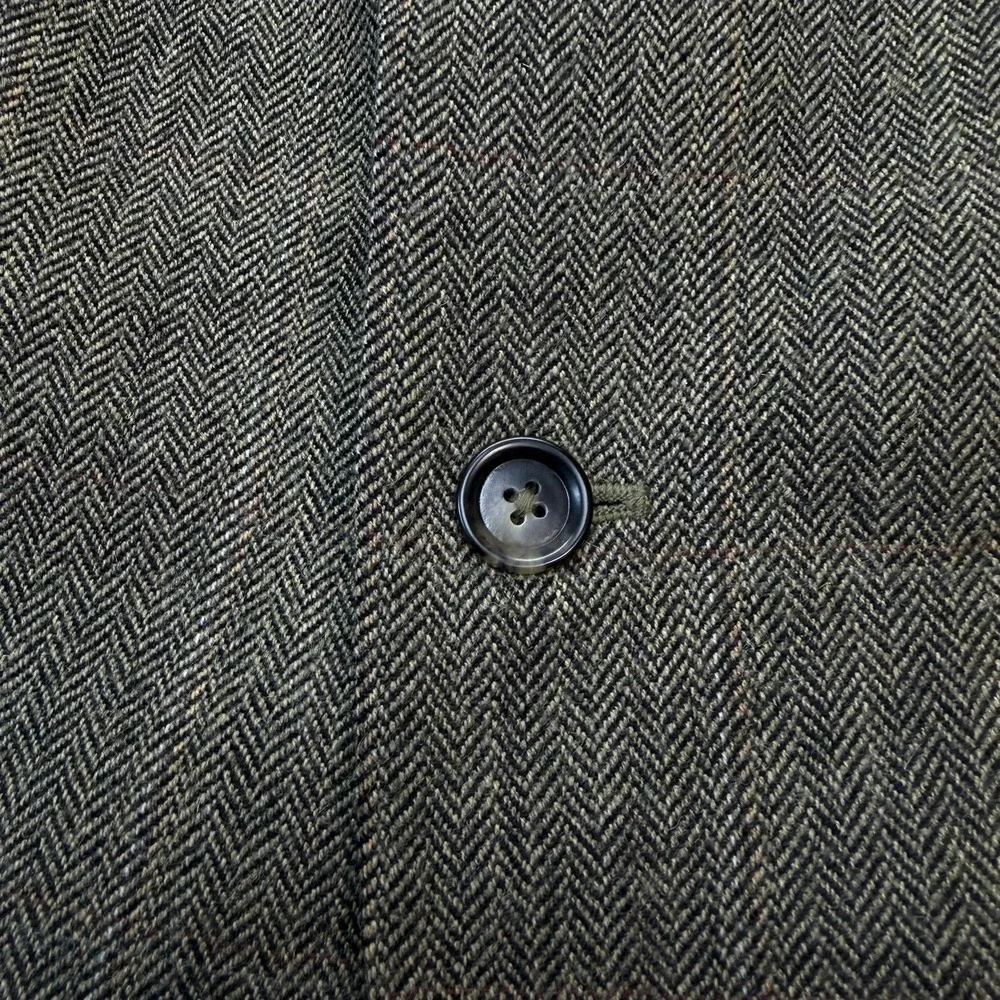 Jos A Bank Blazer Mens 46L Brown Herringbone Wool Two Button Sport Coat Long